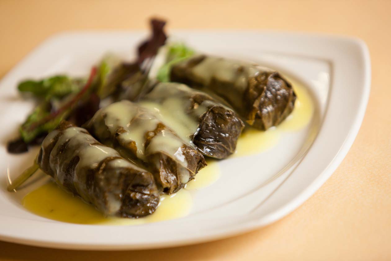 Dolmades- stuffed grape leaves