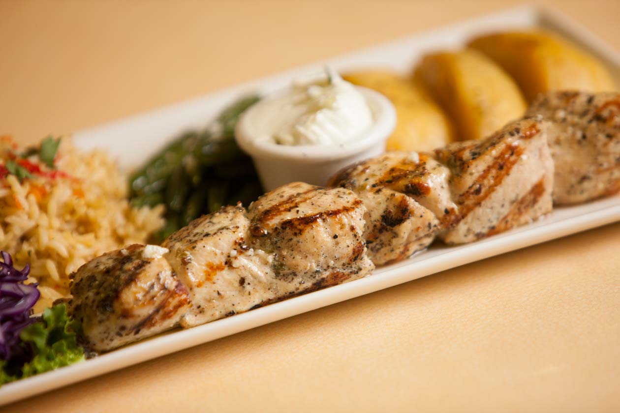 Chicken Souvlaki Dinner
